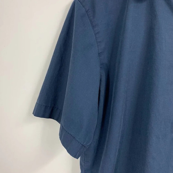 Split Men's Button‎ Up Cotton Blend Short Sleeve Shirt Size M - Picture 4 of 13